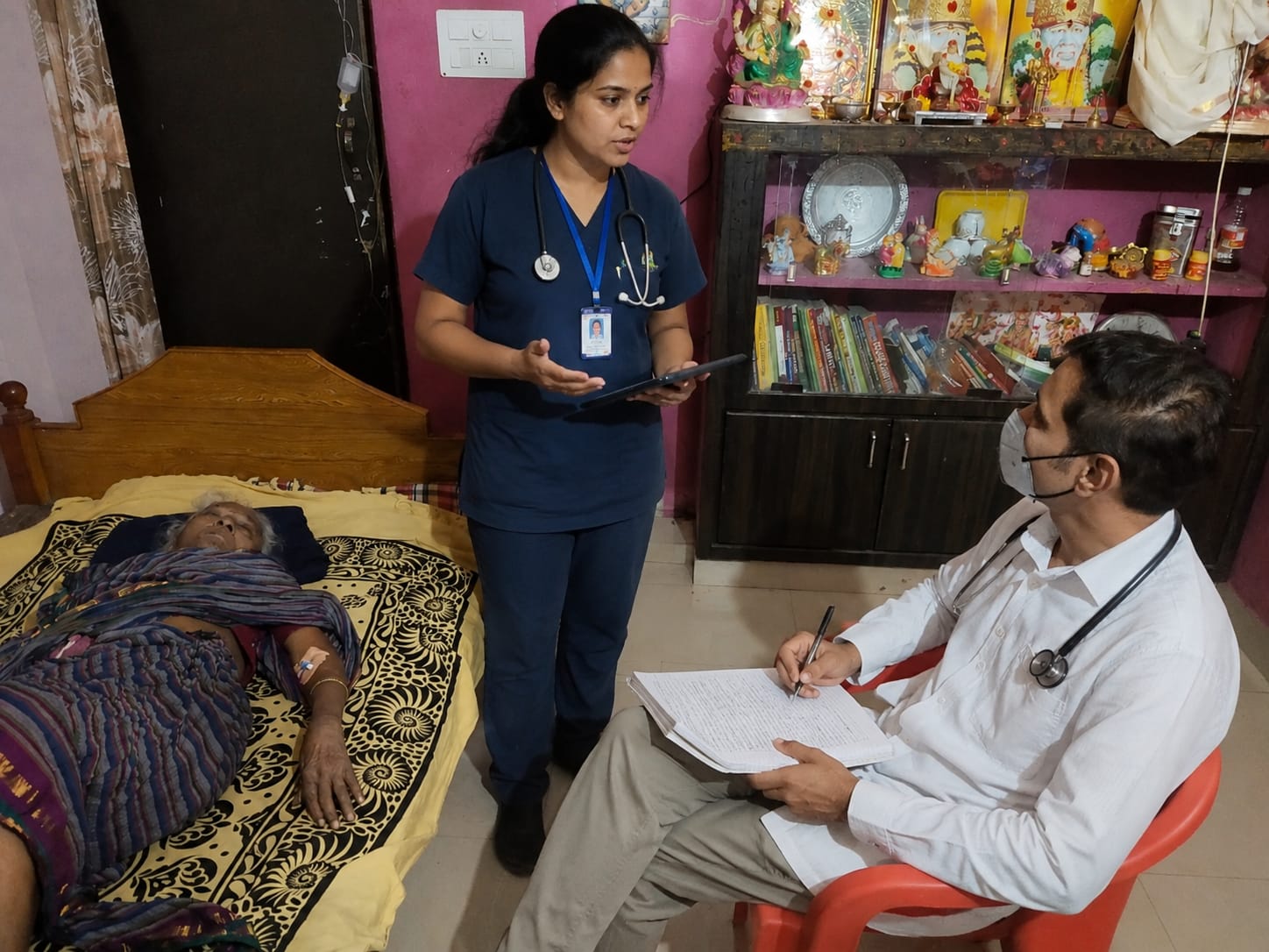 Bedside Doctor & Nurse Visit